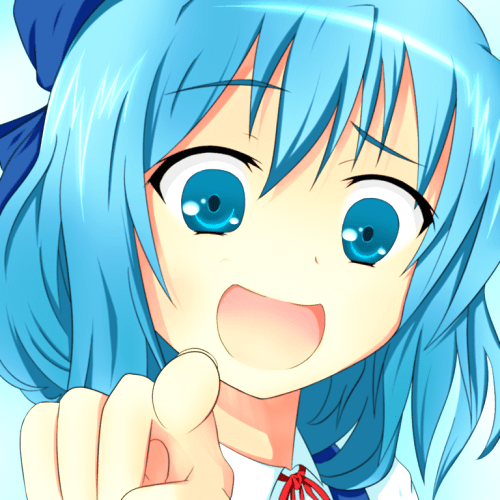 cirno pointing laughing