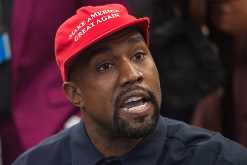 kanye with maga hat