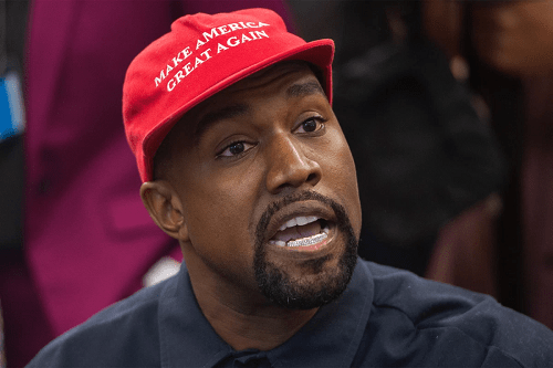 kanye with maga hat